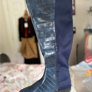 JustFab Blue Over the Knee Boots